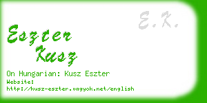 eszter kusz business card